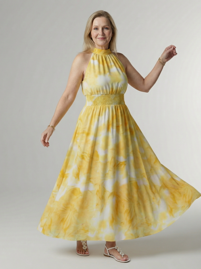 heather halter dress Sylin™ Gathered Midi – & Co and fashion-forward brides fitting design that enhances Polka Dot Black Dress White/Flowers:Size 16